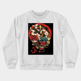 Sinister Shadows: Japanese Monster Crewneck Sweatshirt